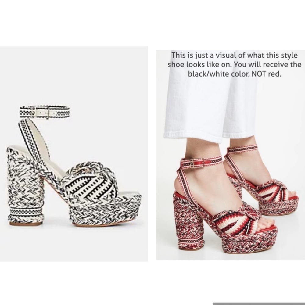 Antolina Paris Maya cotton sandals ankle strap platform shoes 38 7.5 7